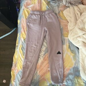Purple Adidas sweatpants